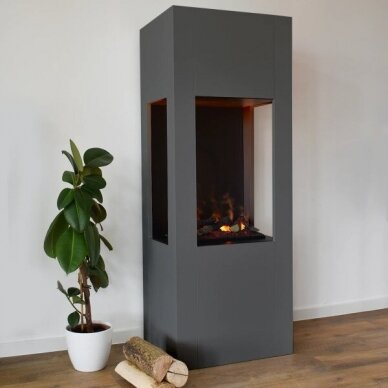 GLOW FIRE BOLL Cassette 400 BLACK free standing electric fireplace