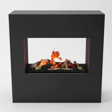 GLOW FIRE GOETHE Cassette 600 BLACK free standing electric fireplace 1