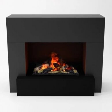 GLOW FIRE HAUPTMANN Cassette 600 BLACK free standing electric fireplace 1
