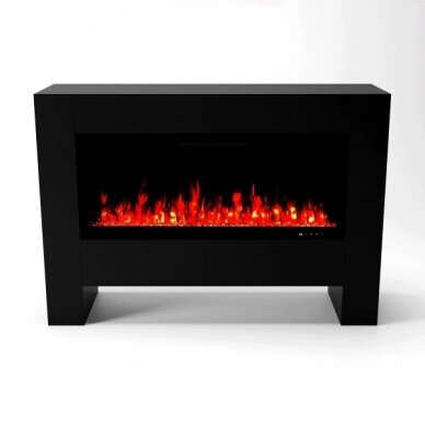 GLOW FIRE HERMES BLACK free standing electric fireplace 1