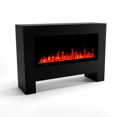 GLOW FIRE HERMES BLACK free standing electric fireplace