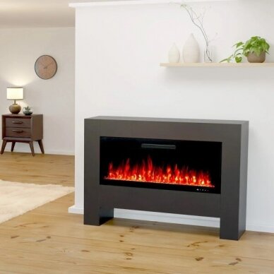 GLOW FIRE HERMES GREY free standing electric fireplace 2