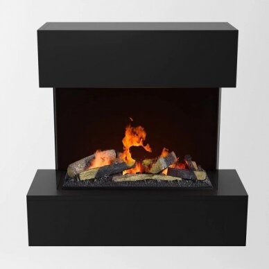 GLOW FIRE HOLDERLIN BLACK electric fireplace wall-mounted 1
