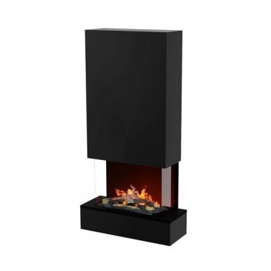 GLOW FIRE HOLDERLIN HOCH BLACK electric fireplace wall-mounted 1
