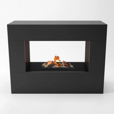 GLOW FIRE KONSALIK Cassette 600 BLACK free standing electric fireplace 2