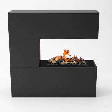 GLOW FIRE SCHILLER Cassette 600 BLACK free standing electric fireplace