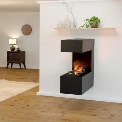 GLOW FIRE SCHILLER WALL BLACK electric fireplace wall-mounted