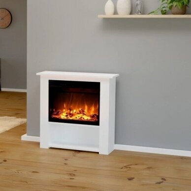 GLOW FIRE THEBE WHITE free standing electric fireplace 1