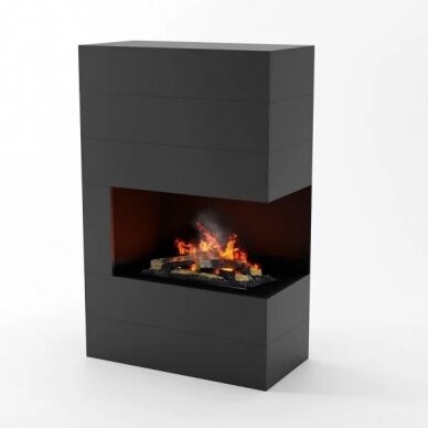 GLOW FIRE TUCHOLSKY R Cassette 600 BLACK free standing electric fireplace 1