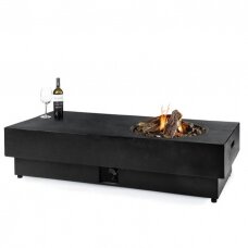 HAPPY COCOONING AGNI BLACK outdoor gas fireplace