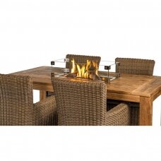 HAPPY COCOONING BUILT-IN BURNER RECTANGULAR LARGE outdoor gas fireplace
