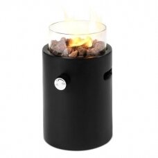 HAPPY COCOONING LOKI BLACK outdoor gas fireplace