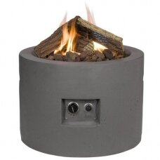 HAPPY COCOONING ROUND TAUPE outdoor gas fireplace