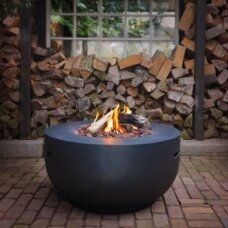 HAPPY COCOONING BOWL BLACK outdoor gas fireplace