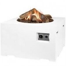 HAPPY COCOONING SQUARE WHITE outdoor gas fireplace