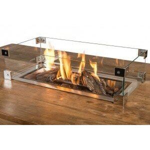 HAPPY COCOONING BUILT-IN BURNER SQUARE BIG outdoor gas fireplace