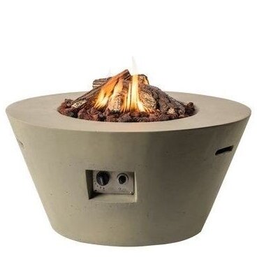 HAPPY COCOONING CONE TAUPE outdoor gas fireplace