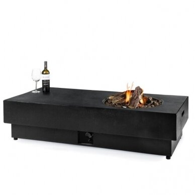 HAPPY COCOONING AGNI BLACK outdoor gas fireplace