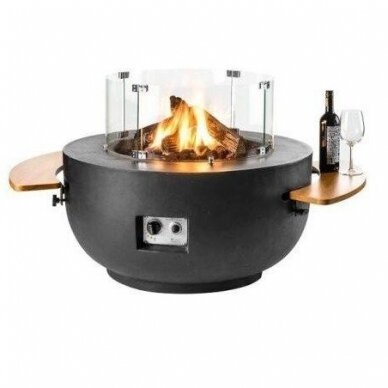 HAPPY COCOONING BOWL GREY outdoor gas fireplace