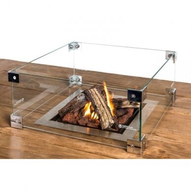 HAPPY COCOONING BUILT-IN BURNER SQUARE outdoor gas fireplace 1