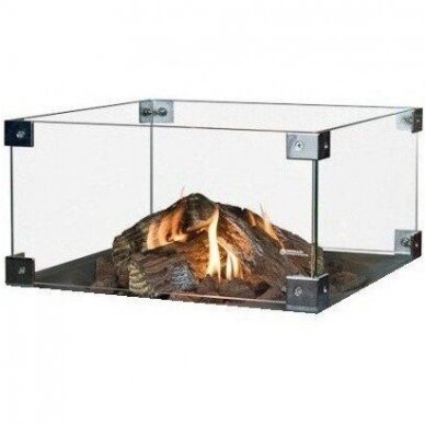 HAPPY COCOONING BUILT-IN BURNER SQUARE outdoor gas fireplace 2