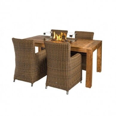 HAPPY COCOONING BUILT-IN BURNER SQUARE LARGE outdoor gas fireplace 1