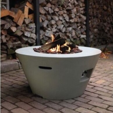 HAPPY COCOONING CONE GREY outdoor gas fireplace