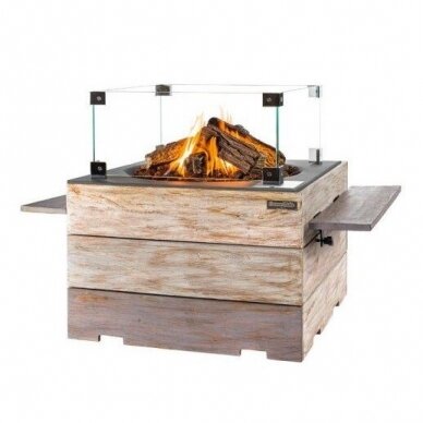 HAPPY COCOONING CT NICE NASTY SQUARE BLACK outdoor gas fireplace