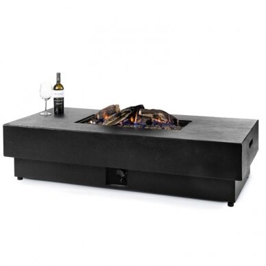 HAPPY COCOONING ODIN BLACK outdoor gas fireplace 2