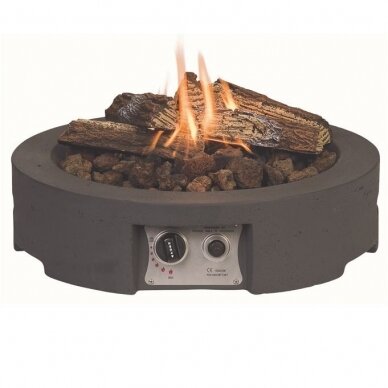 HAPPY COCOONING TABLE TOP ROUND GREY outdoor gas fireplace
