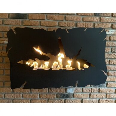 KAMI ERUPTION II bioethanol fireplace wall-mounted 1