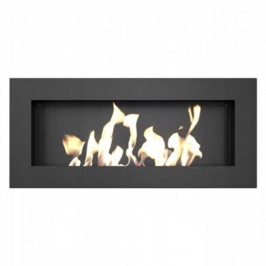 KRATKI DELTA 2 SLIM BLACK bioethanol fireplace wall-mounted-insert 1