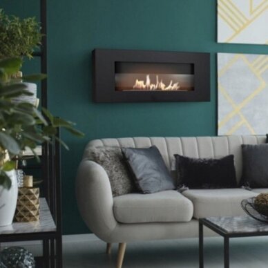 KRATKI DELTA FLAT GLASS bioethanol fireplace wall-mounted