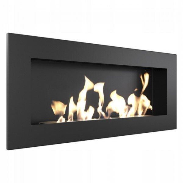  Ideal for home  TÜV  0.4 L container Rhineland tested living room or bedroom  Wall fireplace  Black  400 x 900 cm KRATKI bio fireplace DELTA FLAT