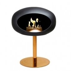 LE FEU BLACK GROUND STEEL LOW 50 ROSE GOLD free standing biofireplace