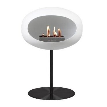 LE FEU WHITE GROUND STEEL LOW 50 free standing biofireplace