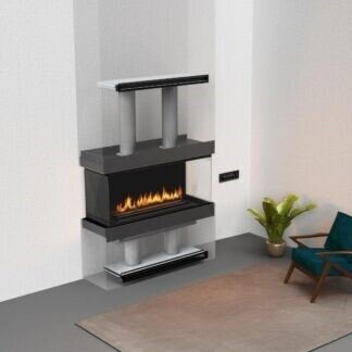 PLANIKA PANORAMA THREE SIDED 990 automatic bioethanol built-in fireplace 1