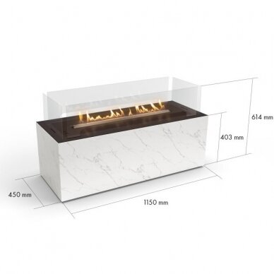 PLANIKA BOX LAURENT 700 free standing bioethanol fireplace 1