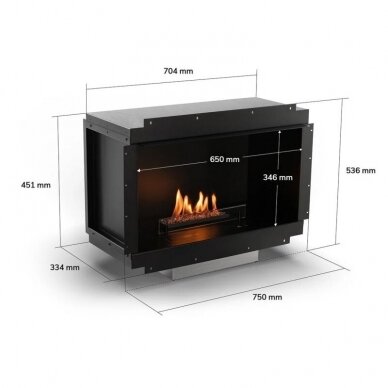 PLANIKA SENSO FIREPLACE automatic bioethanol built-in fireplace 1