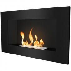 VAUNI EDGE BLACK bioethanol fireplace wall-mounted