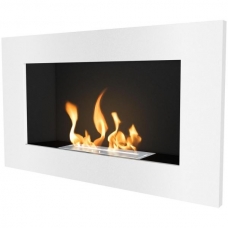 VAUNI EDGE WHITE bioethanol fireplace wall-mounted