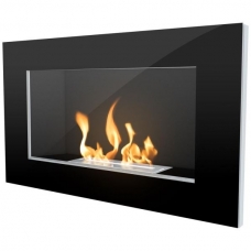 VAUNI SHADOW BLACK bioethanol fireplace wall-mounted