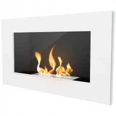 VAUNI SHADOW WHITE bioethanol fireplace wall-mounted