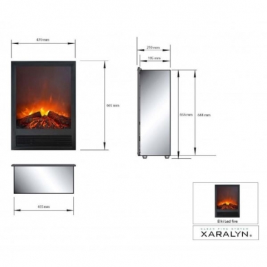 XARALYN ELSKI LED electric fireplace insert 2